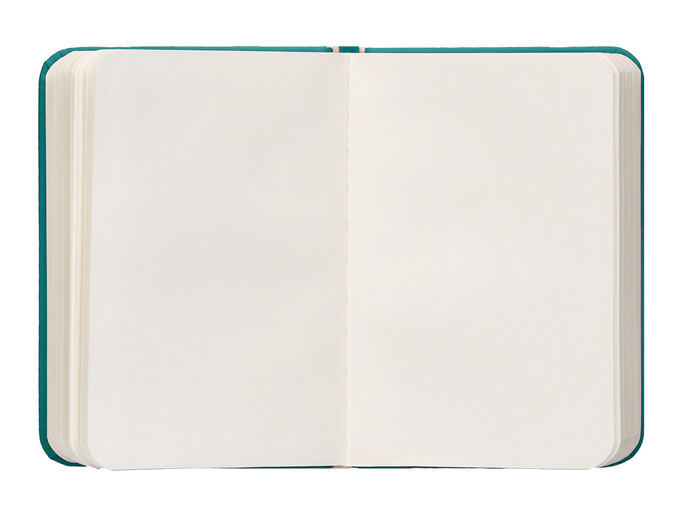 CUADERNO CON GOMILLA ANTARTIK NOTES TAPA DURA A7 HOJAS LISAS VERDE AGUAMARINA 80 HOJAS 80 GR FSC