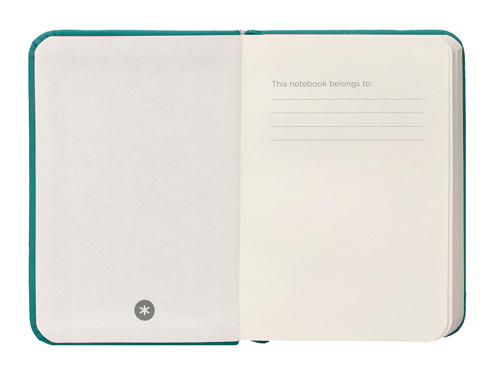 CUADERNO CON GOMILLA ANTARTIK NOTES TAPA DURA A7 HOJAS LISAS VERDE AGUAMARINA 80 HOJAS 80 GR FSC
