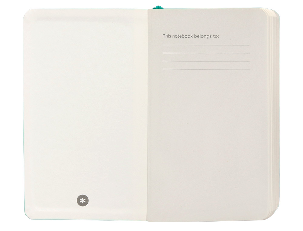 CUADERNO CON GOMILLA ANTARTIK NOTES TAPA BLANDA A6 RAYAS TURQUESA 100 HOJAS 80 GR FSC