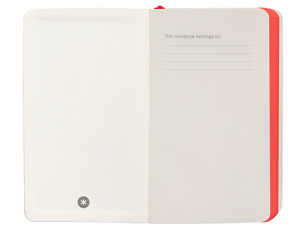 CUADERNO CON GOMILLA ANTARTIK NOTES TAPA BLANDA A6 CUADRICULA NEGRO Y ROJO 100 HOJAS 80 GR FSC