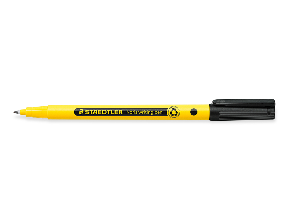 ROTULADOR STAEDTLER NORIS WRITING PEN 307 TINTA BASE DE AGUA PUNTA FINA TRAZO 0,6 MM NEGRO