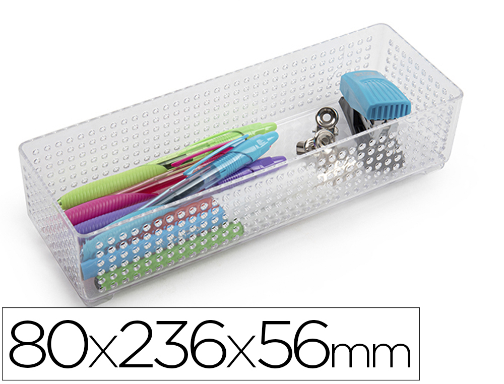 ORGANIZADOR DE SOBREMESA PLASTICFORTE TRANSPARENTE N 3 80X236X56 MM