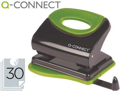 TALADRADOR Q-CONNECT KF00996 METALICO CON EMPUADURA DE CAUCHO CAPACIDAD 30 HOJAS